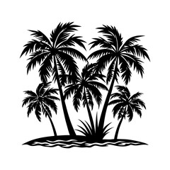 Fototapeta premium palm tree silhouette