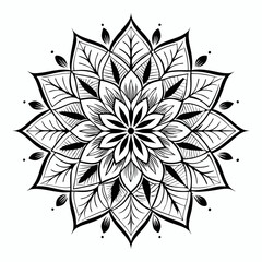 black and white flower