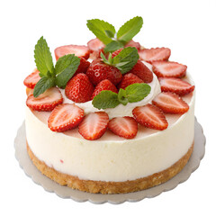 cheesecake with strawberries