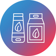 Natural Product Line Gradient Circle Background Icon