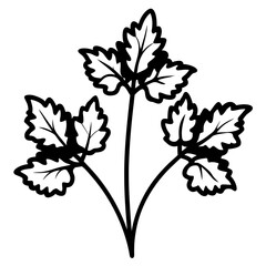 Fototapeta premium Coral Bells Vector | Generative AI & Linocut Silhouette Floral Design