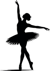 Obraz premium ballet dancer silhouette