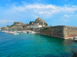 Beautiful Corfu city in Corfy island, Greece 
