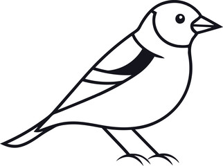 Obraz premium Botanical Goldfinch Bird Vector Design