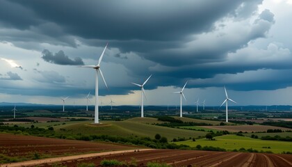 a serene rural landscape under an overcast sky