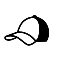 white baseball cap line style icon, vector icon can be used for mobile, ui, web