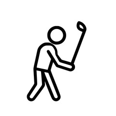 Golfer line style icon, vector icon can be used for mobile, ui, web