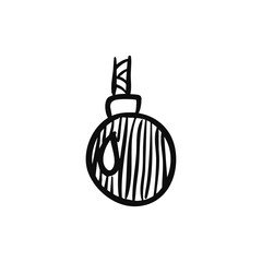 Demolishing ball icon logo flat vector design