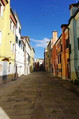 Old canals and streets in Chioggia, Italy