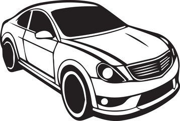  Car silhouette design on white background. car illustration