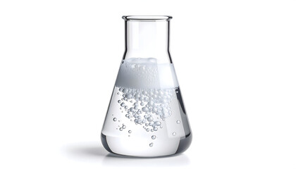 Hydrogen Peroxide in Beaker Forming Bubbles from Decomposition