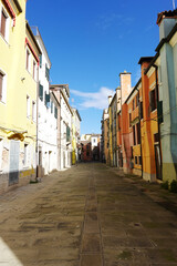 Old canals and streets in Chioggia, Italy