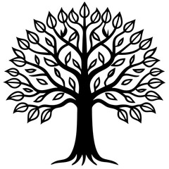 Fototapeta premium Indian Banyan Tree Motif Vector