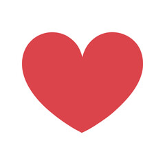 Red Heart Vector Illustration &ndash; Love Symbol Icon, Romantic Shape, Valentine Design, Passion Graphic Art