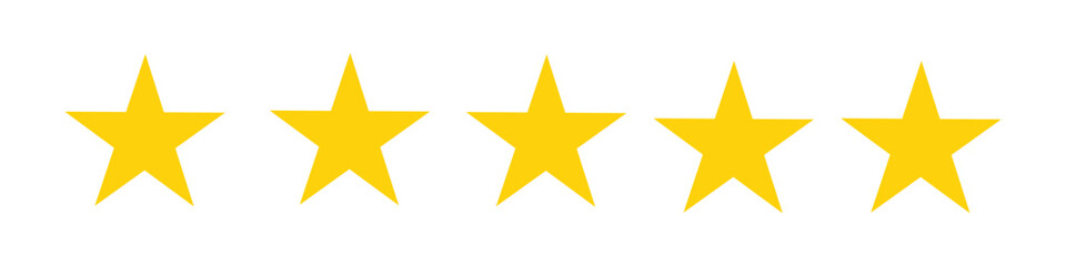5-star review icon, 5-star ratings icon, vector
