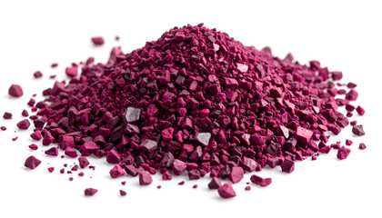 Potassium Permanganate Crystals on White Background