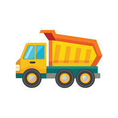 Dump Truck Clipart Vector Illustration – Construction Vehicle Icon, Heavy Equipment, Industrial Transport Graphic