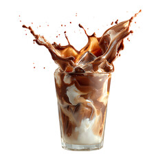Bold Midnight Splash with Decadent Mocha Textures  