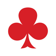 Poker Card Club Symbol Silhouette Vector Illustration – Playing Card Suit Icon, Casino Game Graphic Art