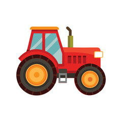 Tractor Clipart Vector Illustration – Farm Vehicle Icon, Agricultural Machinery, Rural Equipment Graphic Art