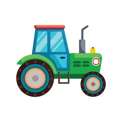 Tractor Clipart Vector Illustration – Farm Vehicle Icon, Agricultural Machinery, Rural Equipment Graphic Art