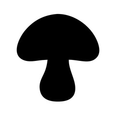 Mushroom Silhouette Clipart – Fungi Icon for Food Labels, Organic Design, Nature Graphics & Culinary Projects