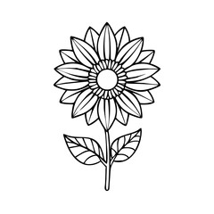 Rose Silhouette Clipart – Elegant Black Floral Graphic for Tattoos, Crafts, Stickers & Romantic Design Projects