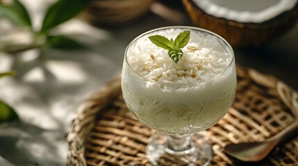Artistic representation of the Indonesian Es Cendol delicacy showcasing cultural richness and culinary precision in beverage art