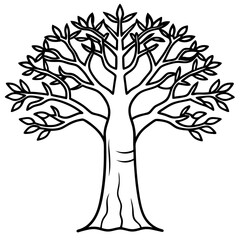 Obraz premium Mystic Baobab Tribal Vector Art