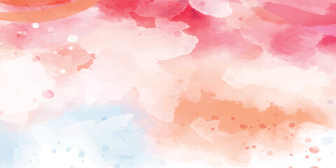 Obraz premium abstract colorful and violet rainbow pastel unicorn girly watercolor on paper background with splashes on a paper victor