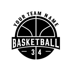 Basketball T-Shirt Design Black Vector Illustration – Sports Player Graphic, Urban Apparel, Athletic Team Art

