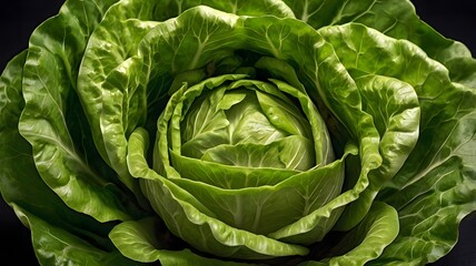 Obraz premium head of green cabbage