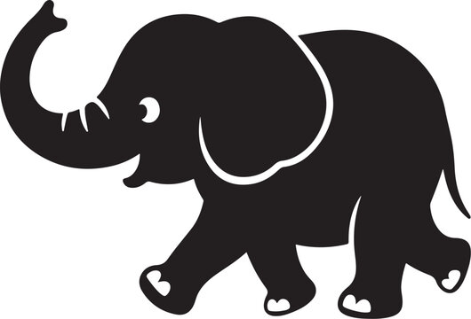 elephant cartoon illustration silhouette 