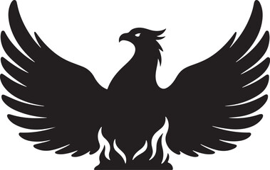 eagle with wings logo silhouette 