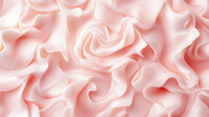 Obraz premium Knitting wool crafted rose flowers background design. Colorful swirl silk flowers with delicate petals background