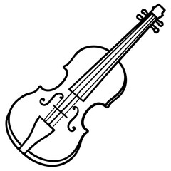 Obraz premium violin vector illustration