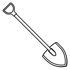 shovel vector illustration