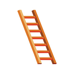 Ladder Clipart Vector Illustration – Climbing Tool Icon, Construction Equipment, Step Ladder, Safety Graphic

