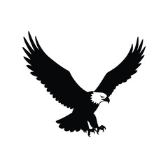 4th of July Vector Illustration – American Eagle Silhouette, Independence Day, Patriotic Symbol, USA Art

