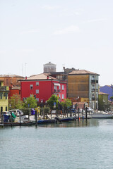 The view of Sottomarina town, Italy