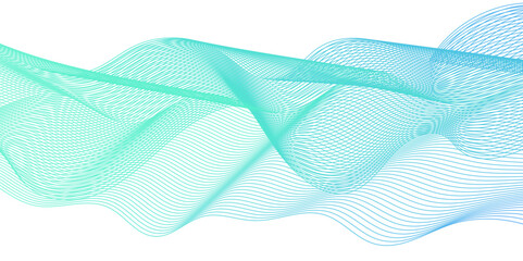 Abstract smooth frequency isolated element creative. Abstract wave blend stripes lines white background. Vector curve line pattern mesh. Technology lines flow and motion energy blend.	