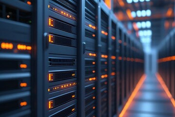 Modern data center server room network technology