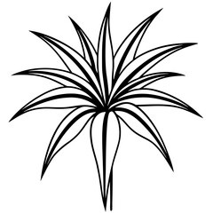Yucca Flower Vector Art | Generative AI & Linocut Silhouette Design