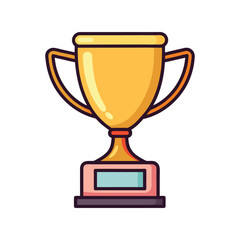 Trophy Vector Illustration – Award Cup, Winner Prize, Achievement Symbol, Sports Champion, Success Art

