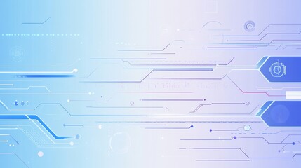 Obraz premium Abstract Digital Background Illustrating Blue and White Lines and Shapes Conveying Technology and Innovation in a Modern Design Setting