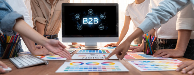 Business person navigates B2B landscape, harness technology to enhance business-to-business...