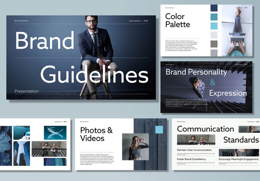 Modern Blue Brand Guidelines Presentation