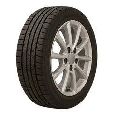 Obraz premium car wheel with alloy rim isolated on Transparent background