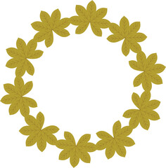 Minimal Autumn Leaf Wreath Design