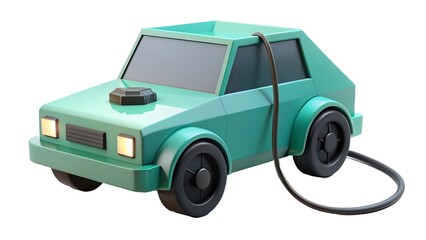 3d render of an electric vehicle in a modern minimalist design representing green transportation